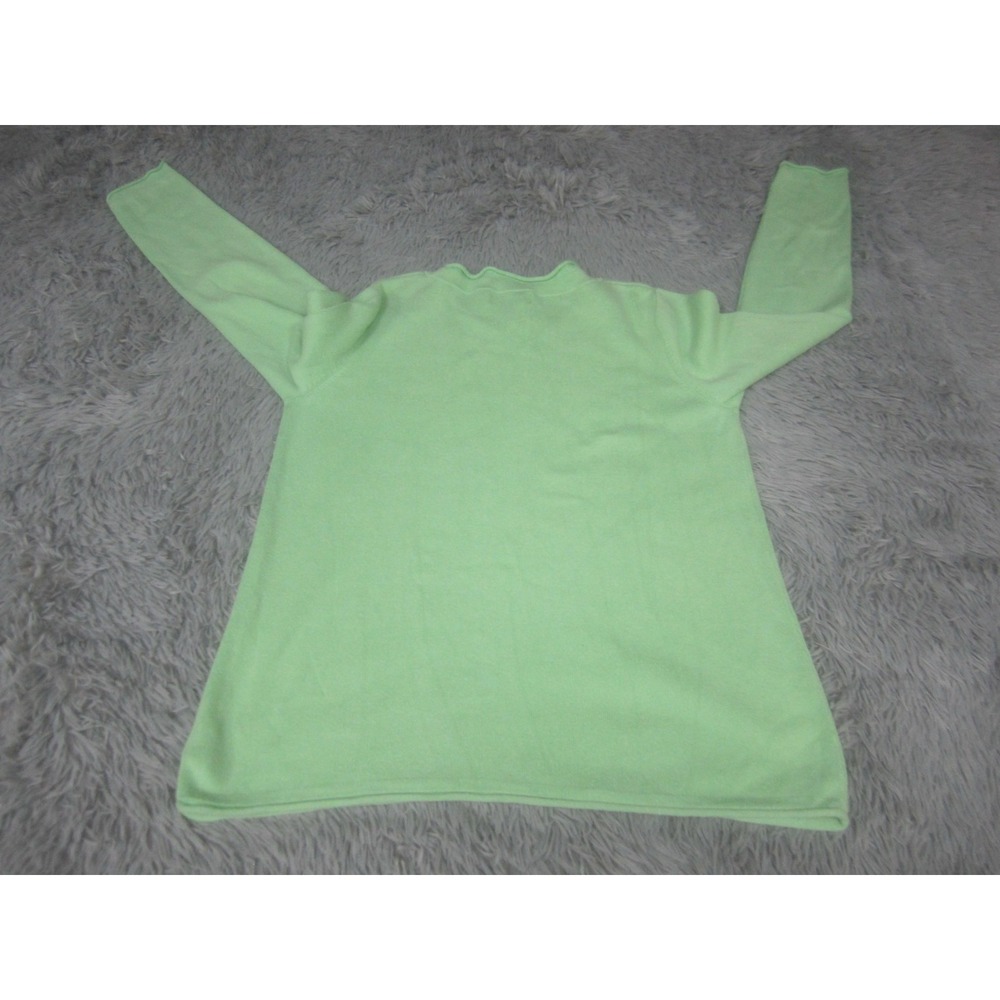 Eddie Bauer Sweater Womens Large Green Crewneck Pullover Knit Lightweight Top - Picture 4 of 7